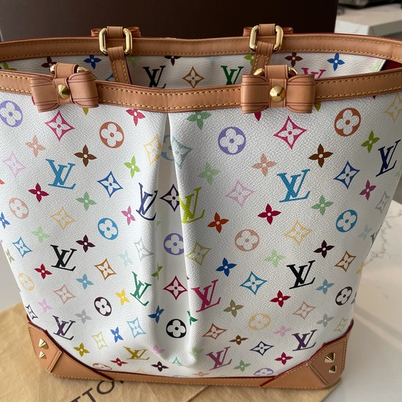 Louis Vuitton White Monogram Multicolore Sharleen GM Bag. - Picture 7 of 16